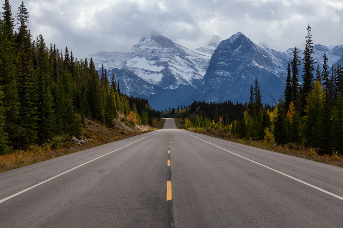 Scenic Road In The Canadian Rockies During Fall Season. - Auster Inteligência Contábil