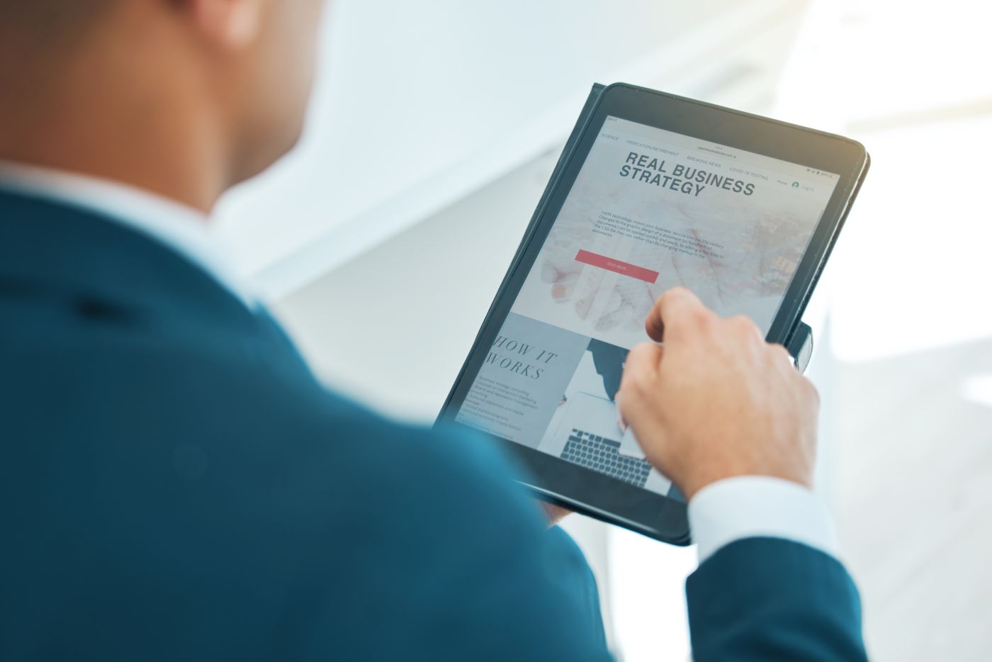 Business Man Hand And Tablet Screen And Website 2025 04 06 08 58 01 Utc - Auster Inteligência Contábil